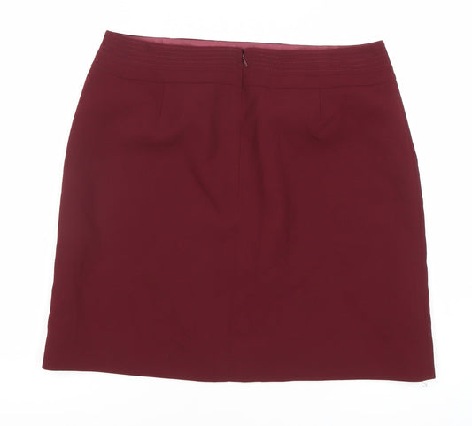 Hobbs Women's Red Pencil Skirt, Size M, Versatile & Lined