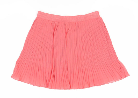 River Island Pink Pleated Women's Short Skirt Size 8