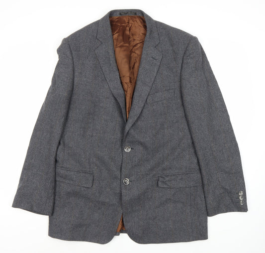 Magee Men's Grey Wool Blazer Size 42R