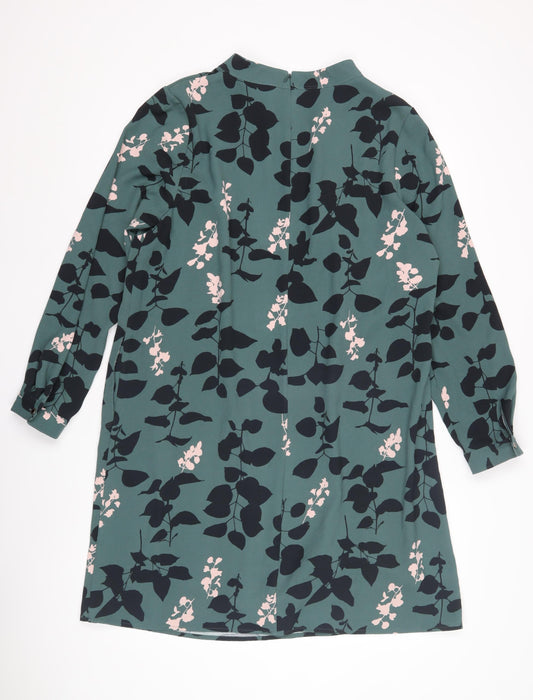 Boden Women's Green Floral Shift Dress Size 14