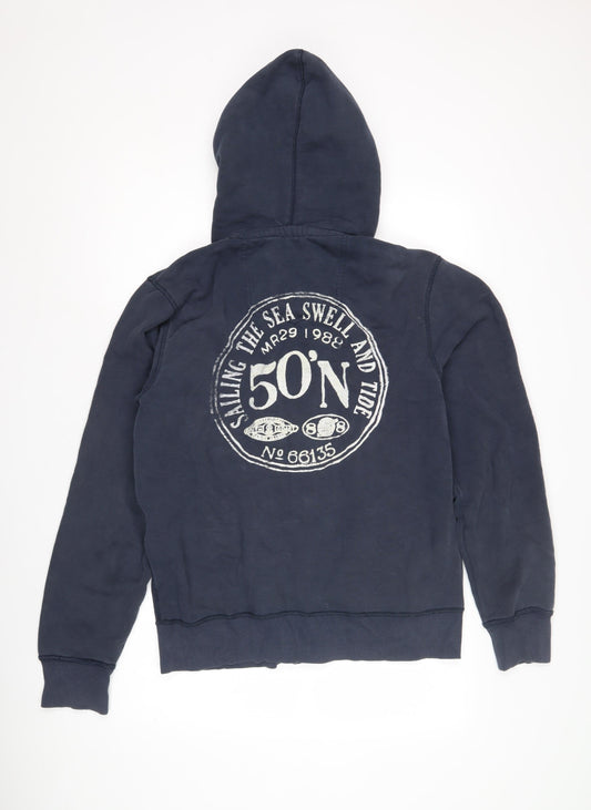 Fat Face Men's Blue Zip Hoodie M - Comfortable & Stylish