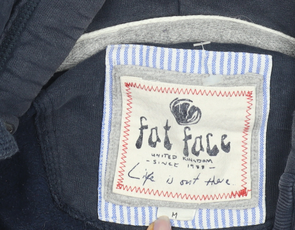 Fat Face Men's Blue Zip Hoodie M - Comfortable & Stylish