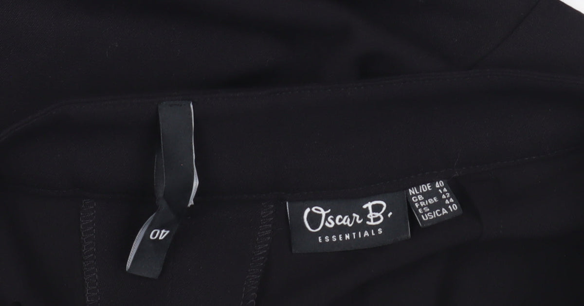 Close-up detail of Oscar B. Essentials Women's Black Trousers, size 14