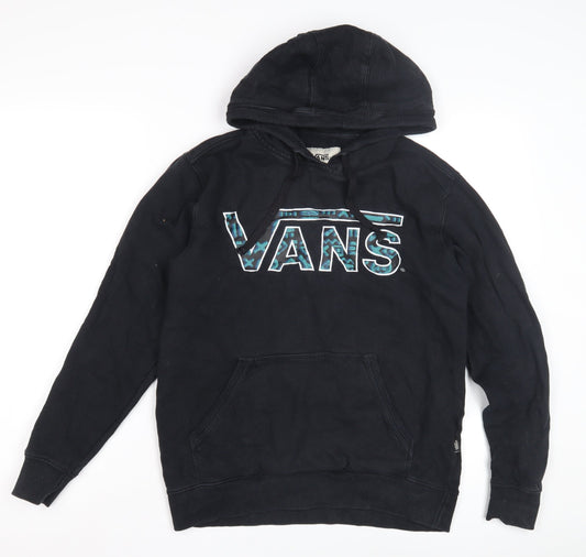 Vans Men Black XS Pullover Hoodie - Logo Graphic