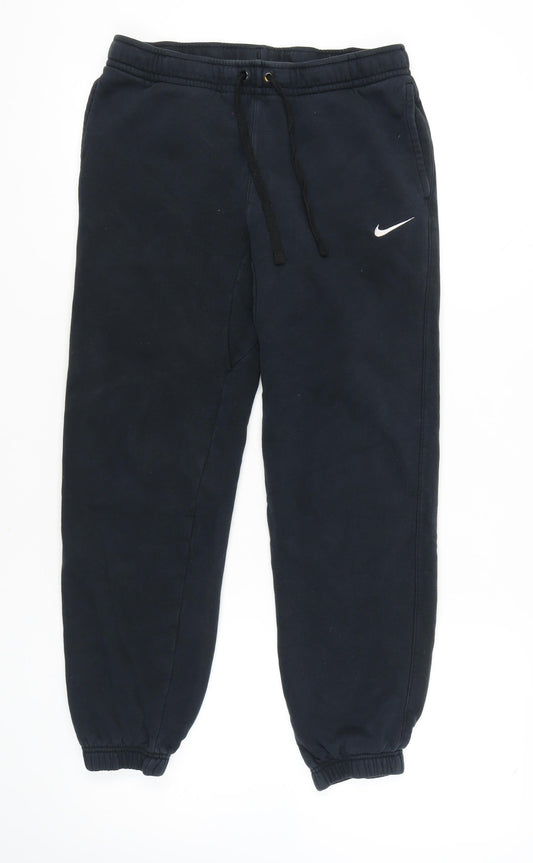 Nike Men's Black Jogger Trousers, Size M, Cotton Blend