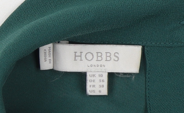 Hobbs Women's Green Colourblock Blouse Size 10