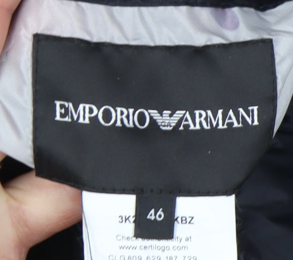 Emporio Armani Women's Black Puffer Jacket Size 18