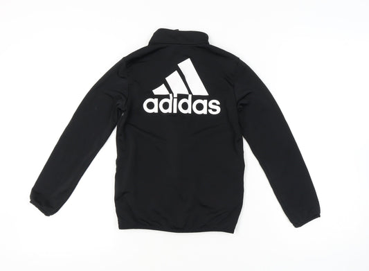 Adidas Boys Black Full Zip Sweatshirt 9-10Y