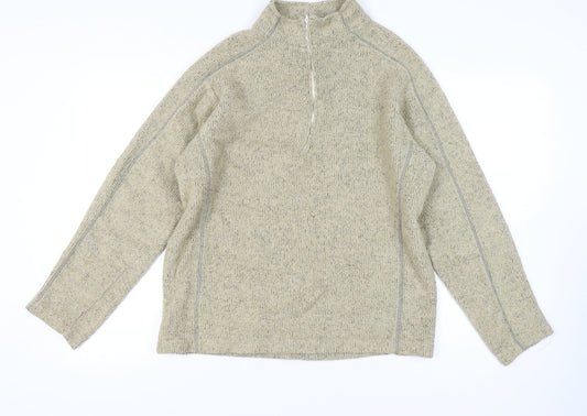 Peter Storm Men's Beige Knit 1/4 Zip Medium