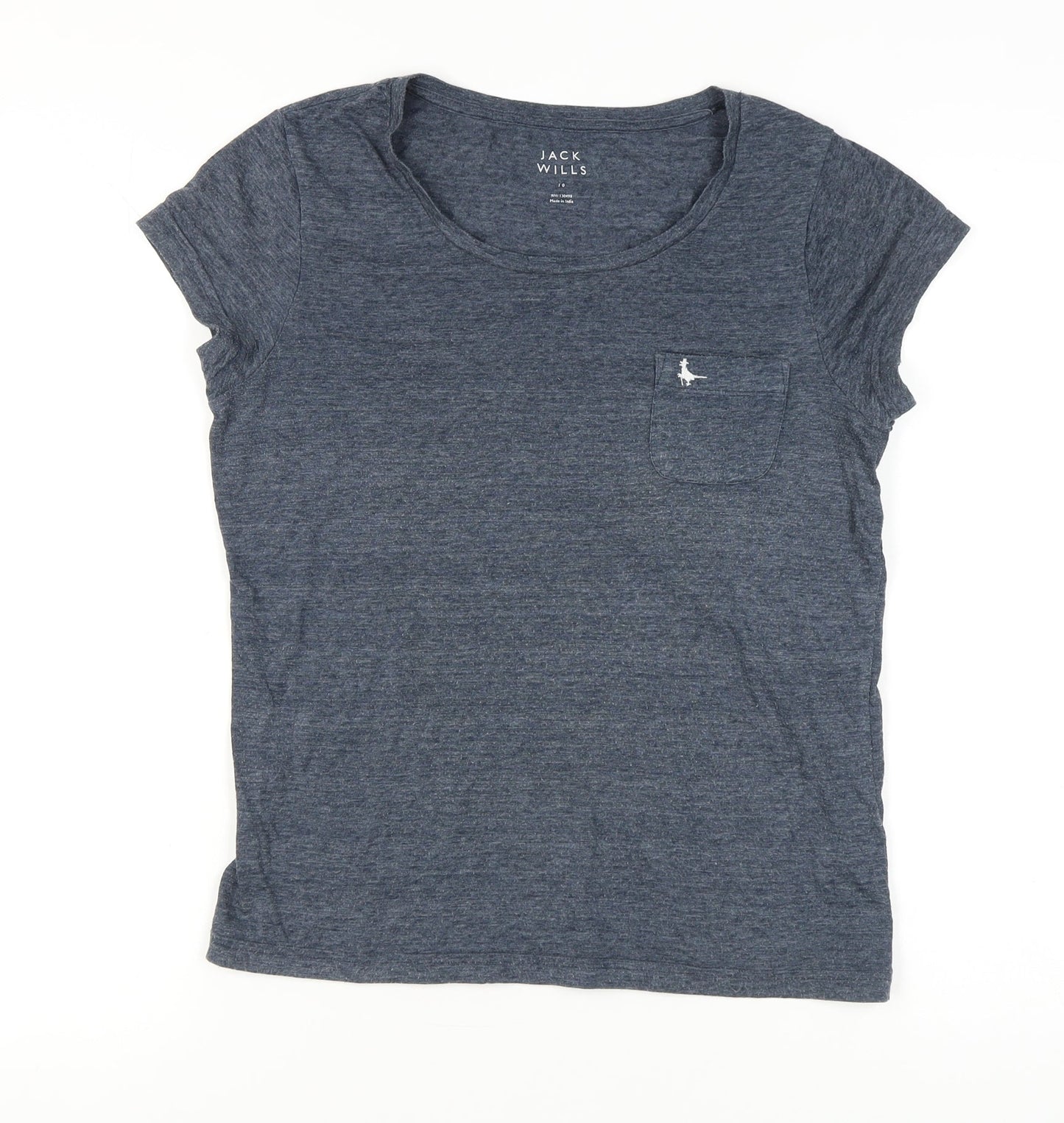 Jack Wills Women's Blue T-Shirt Size 10 Casual