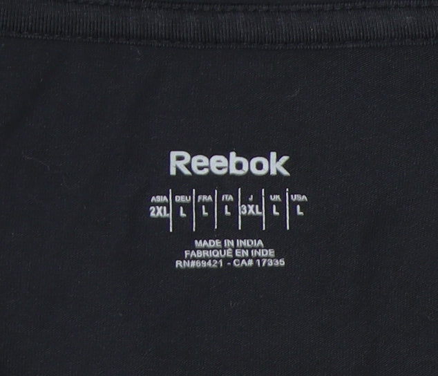 Reebok Women's Black Polo Shirt - Size L - Activewear