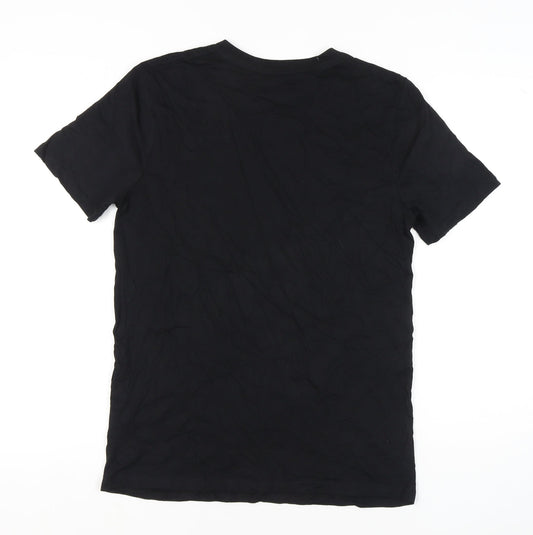Teemill Black Biker Graphic Men's T-Shirt M