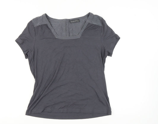 Womens UK Size 14 Alex & Co. Grey Viscose Blend T-Shirt