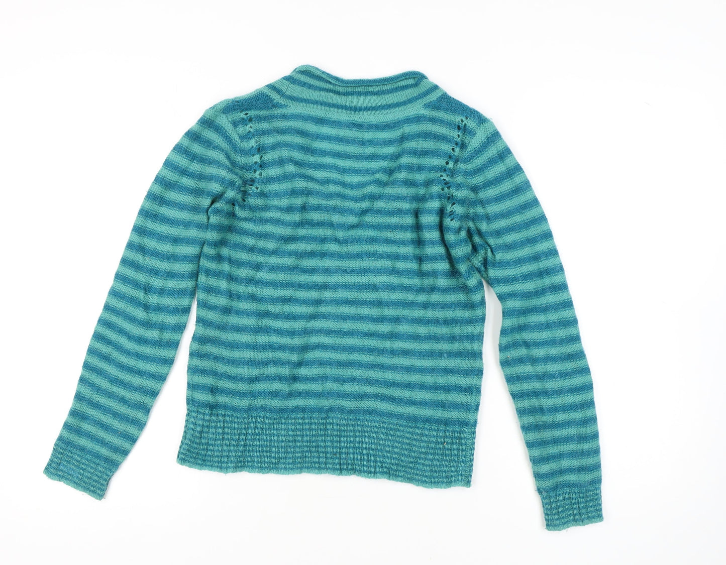 Fat Face Women’s Blue Striped Cowl Neck Jumper Size 12