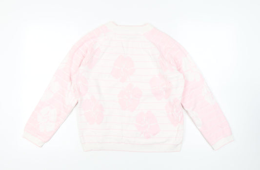 Crew Clothing Women’s Pink Floral Pullover Jumper Size 12