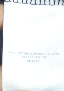 Brand and care label for Land's End Blue Women's Dress L Short Sleeve Knit