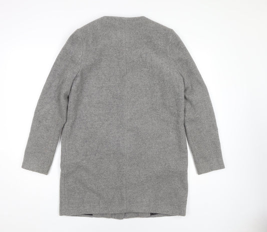 Next Women's Grey Wool Blend Coat Size 10
