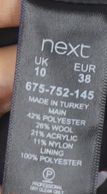 Next Women's Grey Wool Blend Coat Size 10
