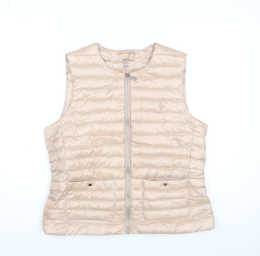 Polo Ralph Lauren Women's Beige Puffer Waistcoat L