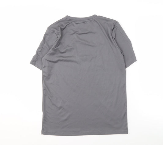 Kappa Boys Grey Football T-Shirt 14 Years Leeds United Logo
