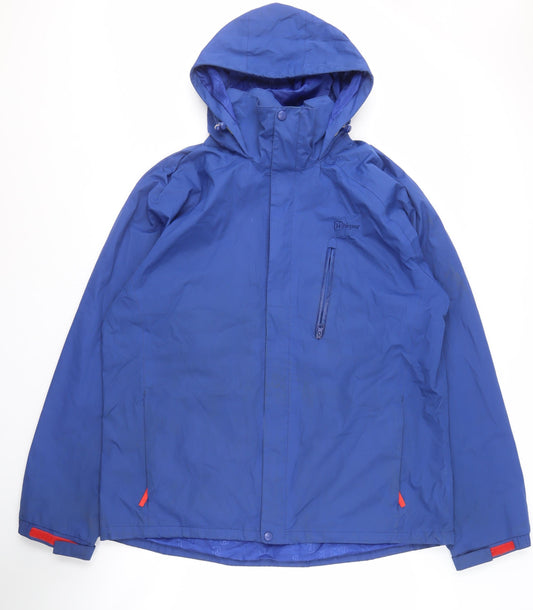 Hi Gear Men's Blue Rain Coat Jacket 2XL Hooded