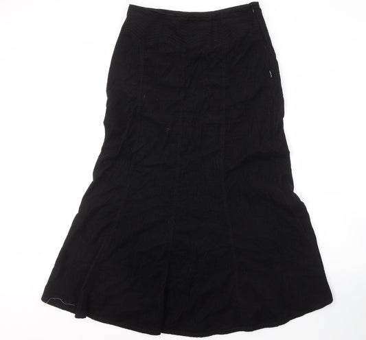 Laura Ashley Women's Black Cotton Skirt Size 10
