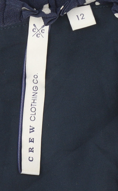 Crew Clothing Co. Women's Blue Polka Dot Dress Size 12