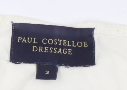 Paul Costelloe Dressage Women's Ivory V-Neck Blouse