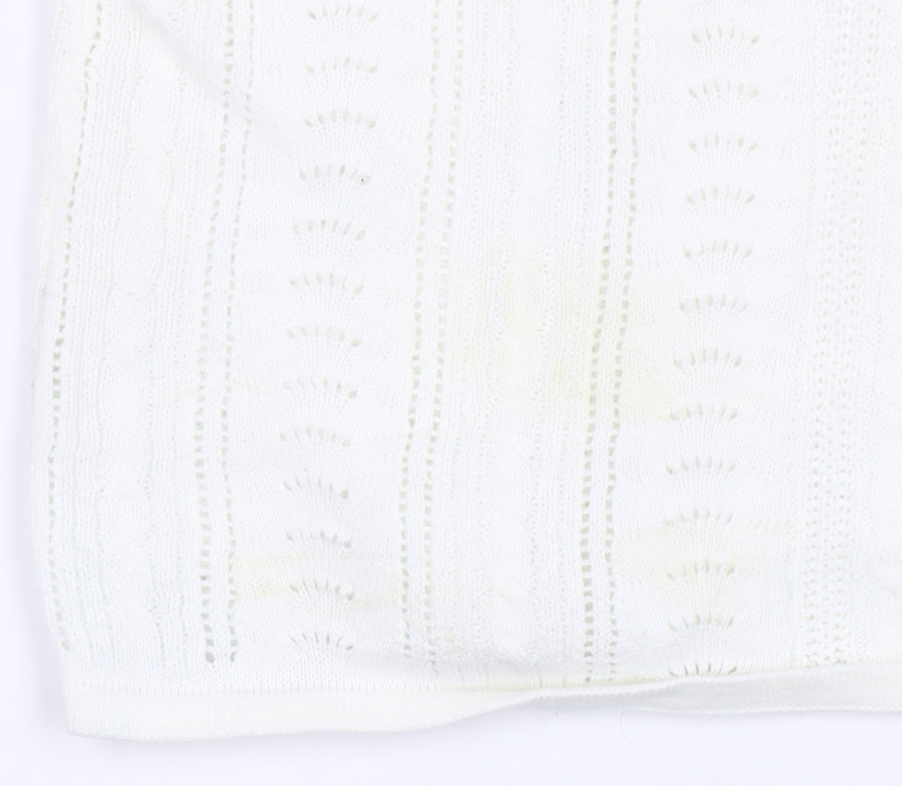 Fat Face Women Ivory Flutter Sleeve Button Top