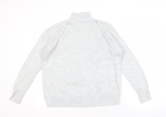 Crew Clothing Women’s Grey Mock Neck Jumper Size 8