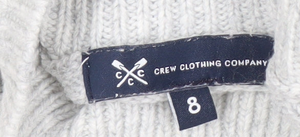 Crew Clothing Women’s Grey Mock Neck Jumper Size 8