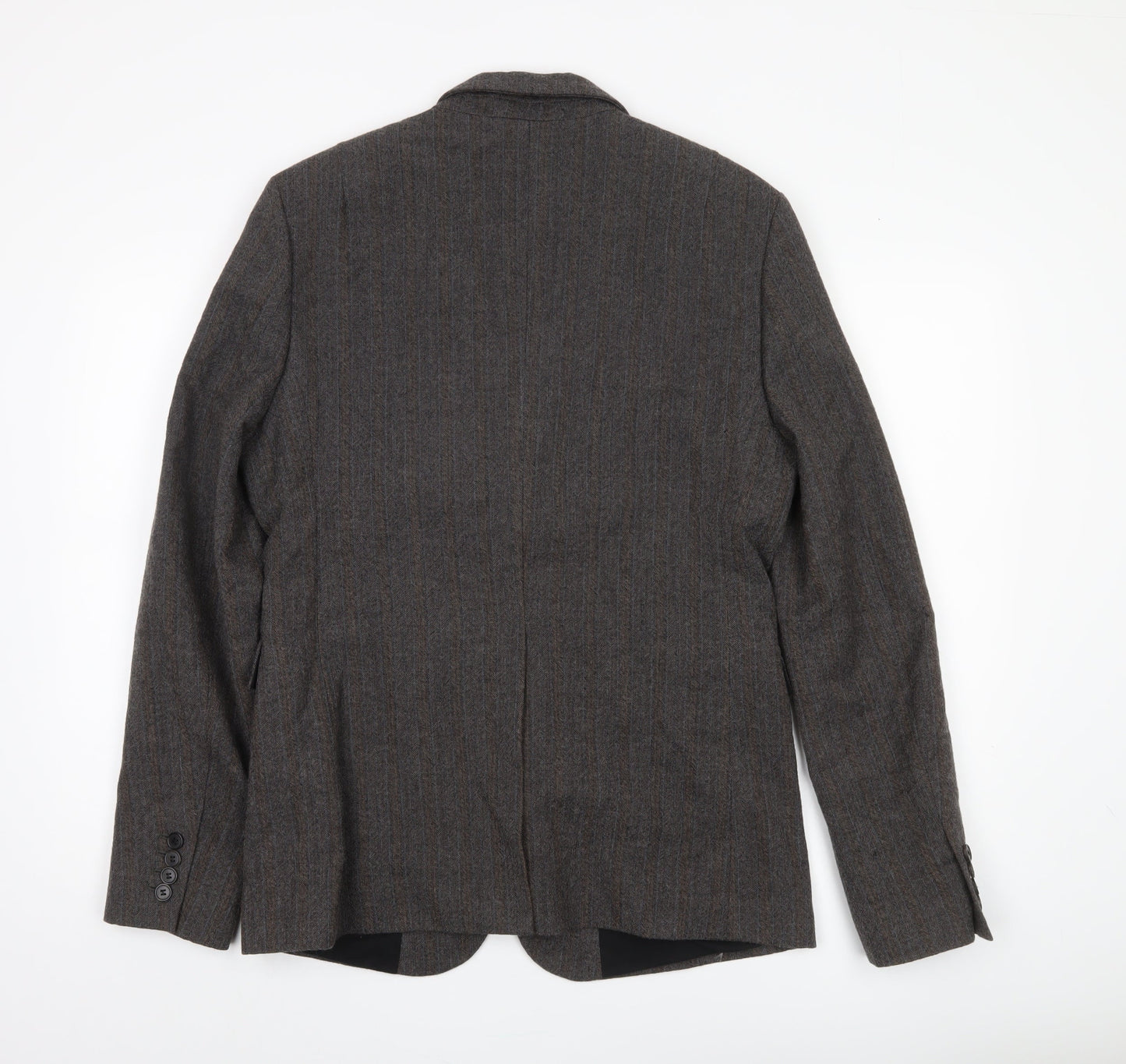 AllSaints Men's Brown Wool Blazer 38 Single-Breasted