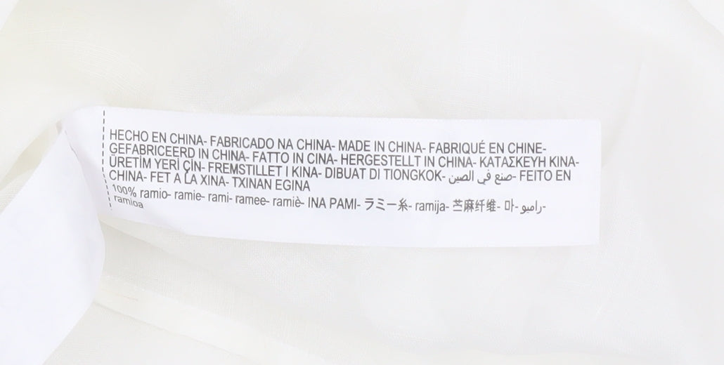 Massimo Dutti Women's White Blouse, Size S