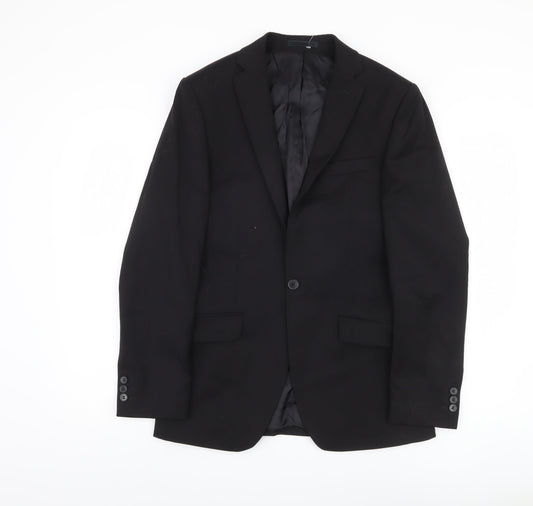 Jeff Banks Men's Black Regular Fit Blazer Jacket 36R