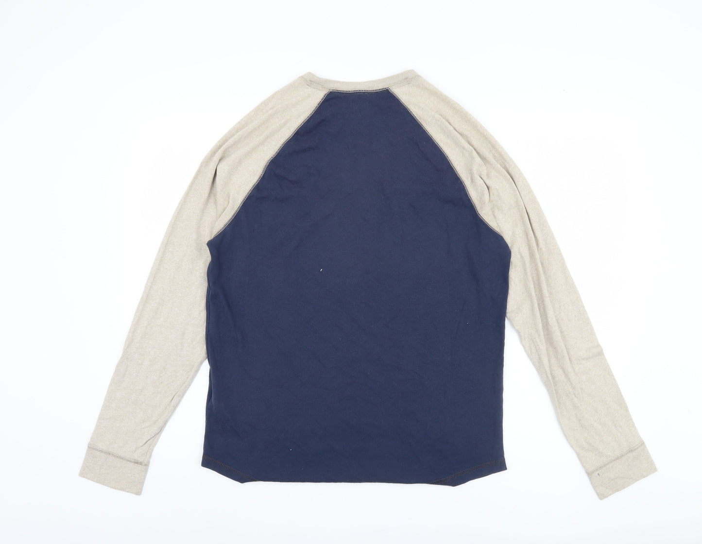 Hollister Men's Blue Long Sleeve Crew Neck T-Shirt M