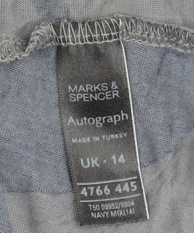 Marks and Spencer Women's Blue Geometric Dress Sz 14