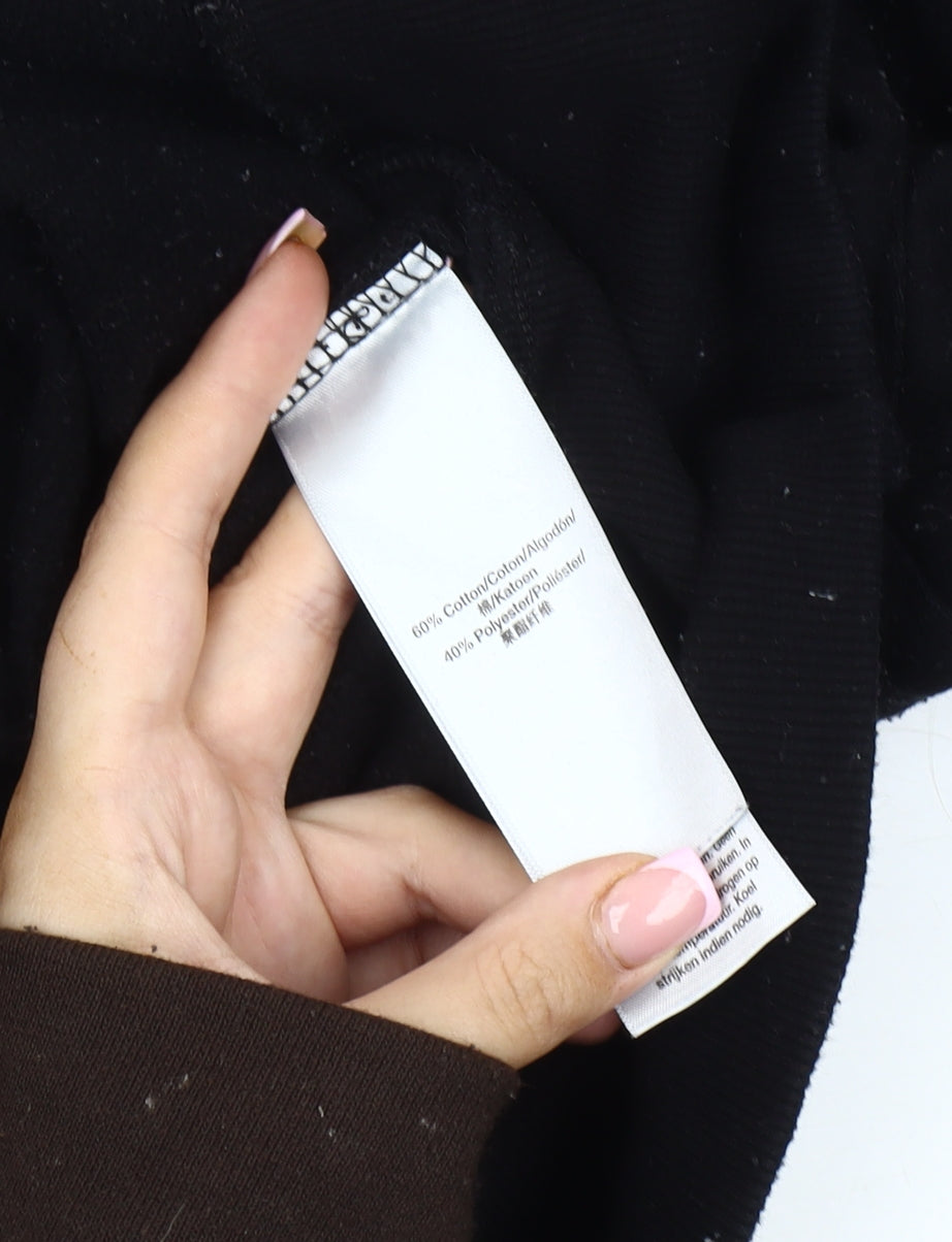 DKNY Women's Black Hoodie S Pullover Logo Casual