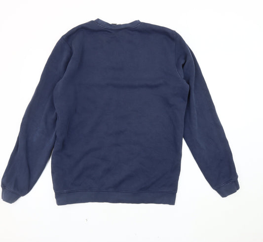 Nike Men's Blue Sweatshirt, L, Logo, Fleece