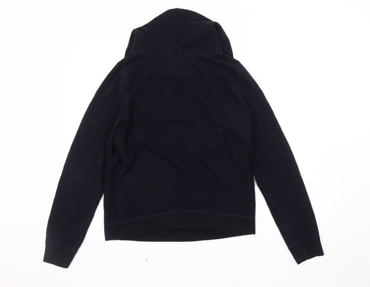 Hollister Women's Black Hoodie, Size L, Logo Accent