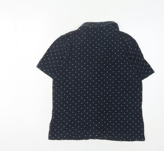 Whistles Women's Blue XS Button-Up Polka Dot Shirt