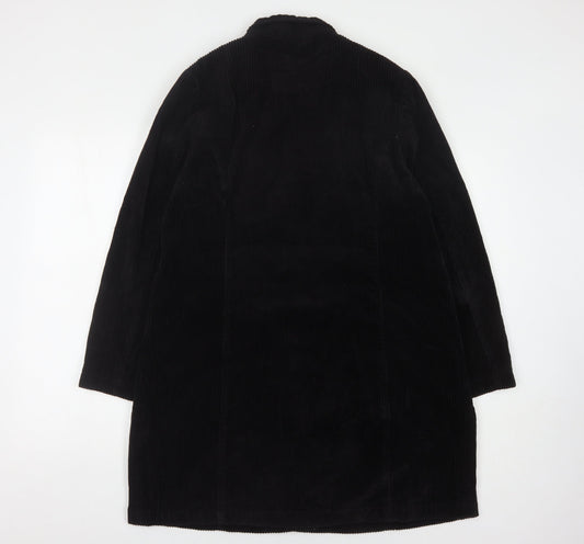Dash Women's Black Buttoned Coat Size 14