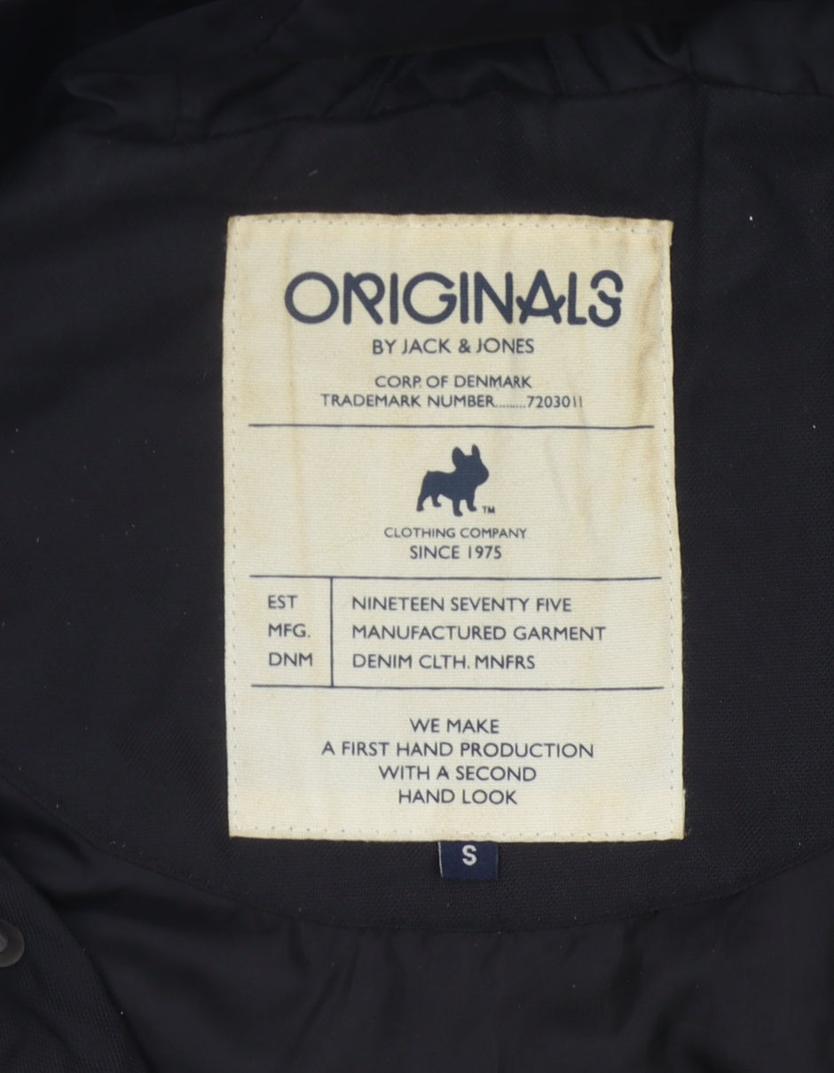 Jack & Jones Men's Black Parka Jacket Size S