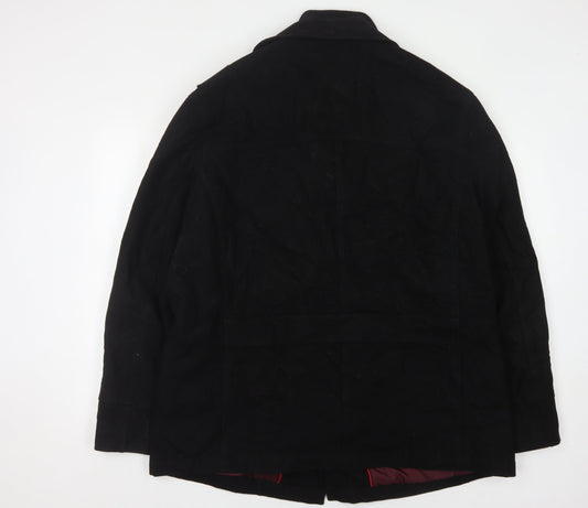 Marks and Spencer Men's Black XL 44" Trench Coat