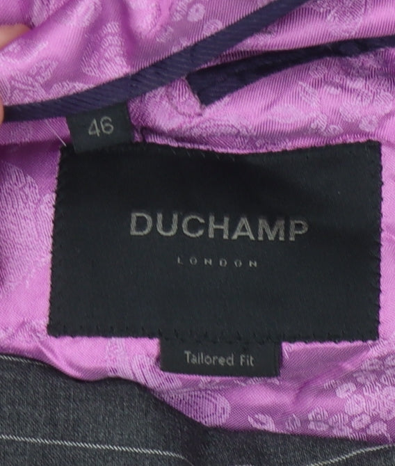 Duchamp Men's Grey Striped Blazer 46 Regular Fit