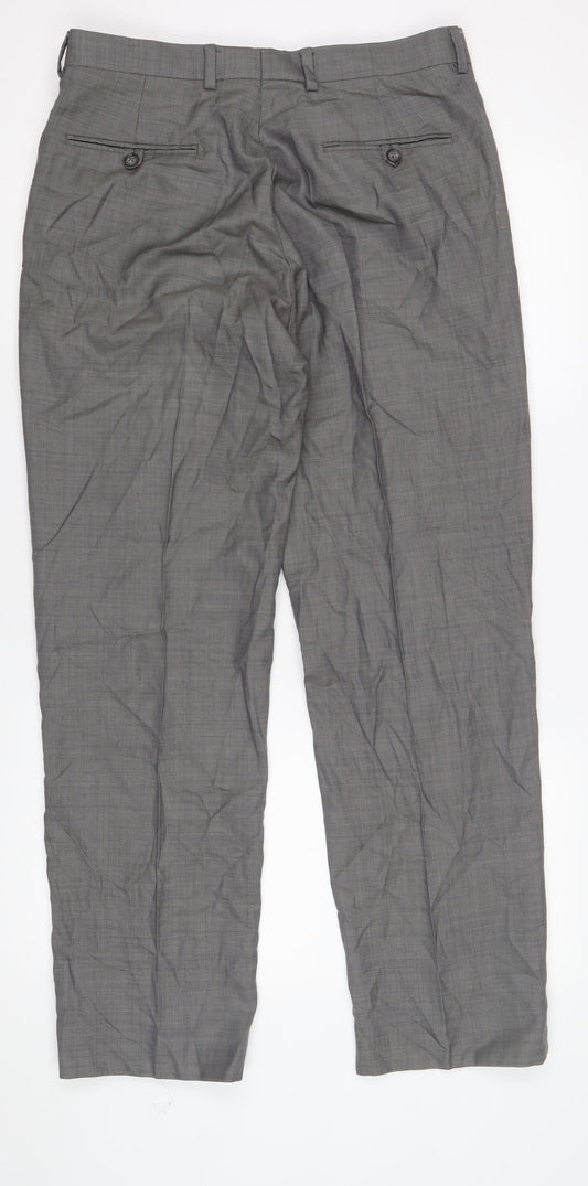 Marks & Spencer Women's Grey Straight-Leg Business Trousers
