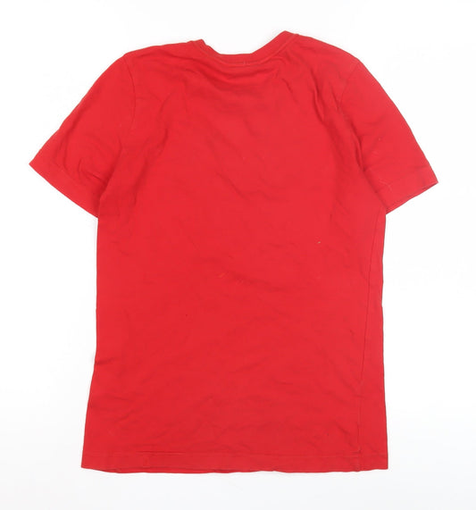 Adidas Boys Red Graphic Print T-Shirt 11-12 Years