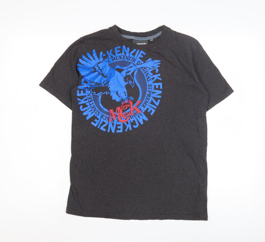 McKenzie Boys Black XL Graphic Print T-Shirt