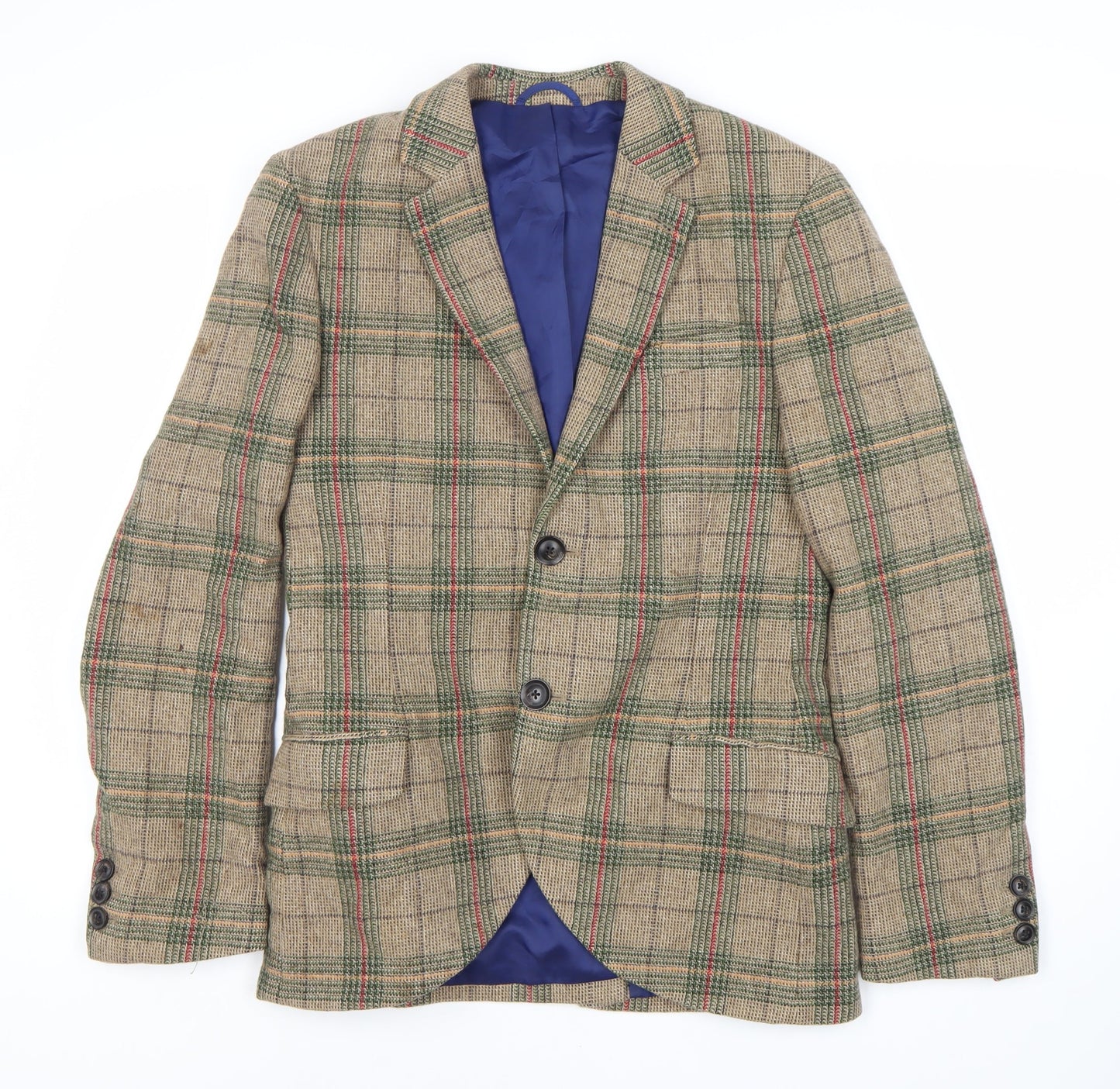 Jack Wills Men's Multicoloured Plaid Slim Fit Blazer
