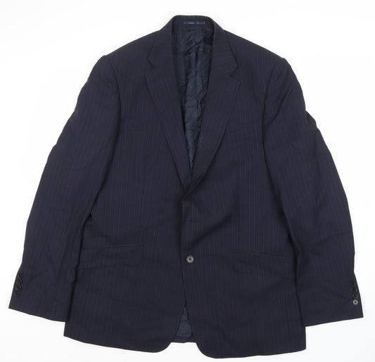 Jaeger Men's Blue Striped Blazer, 42 Regular Fit