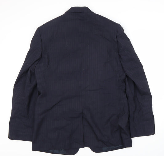Jaeger Men's Blue Striped Blazer, 42 Regular Fit